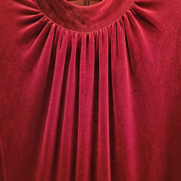 Calvin Klein Rich Burgundy Velvet Dress - Picture 2 of 7